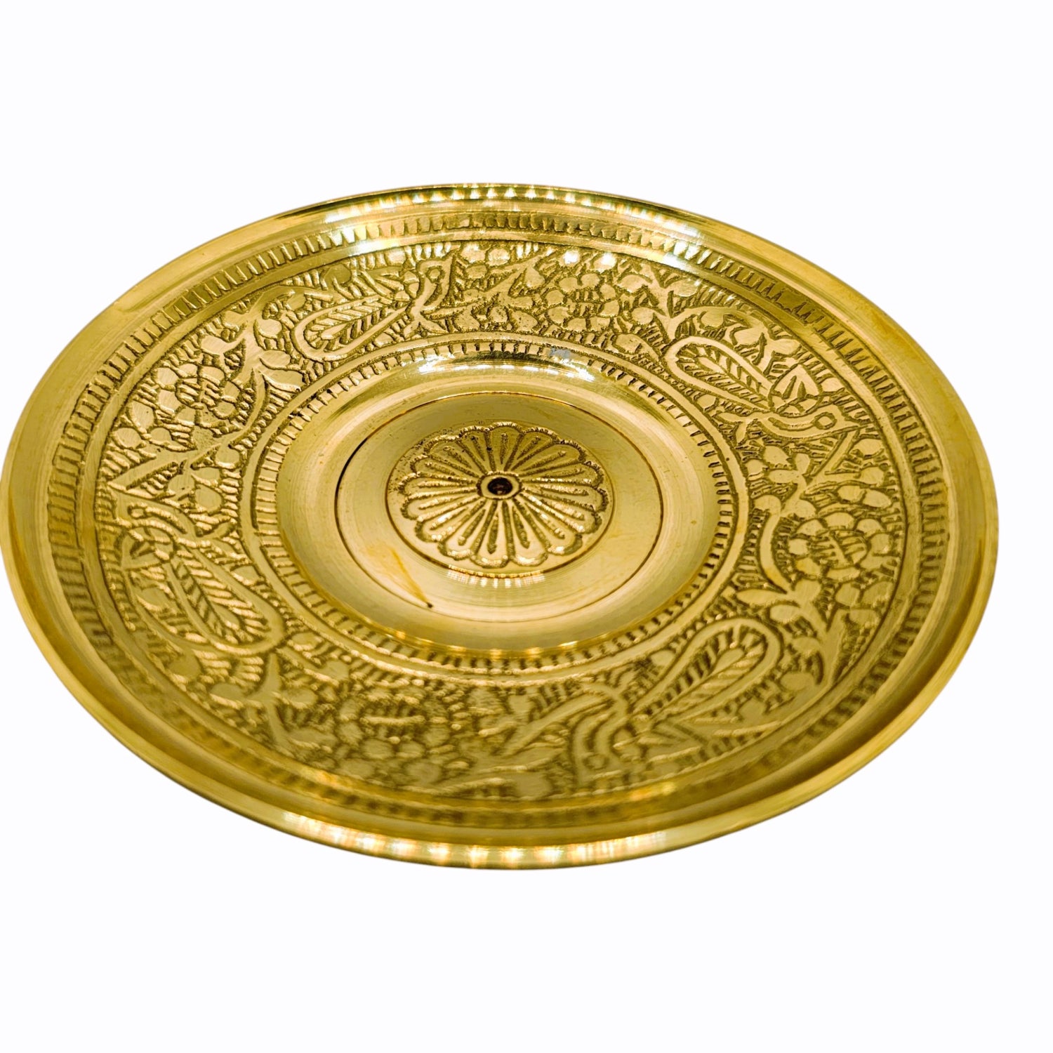 Brass Cup and Saucer Set