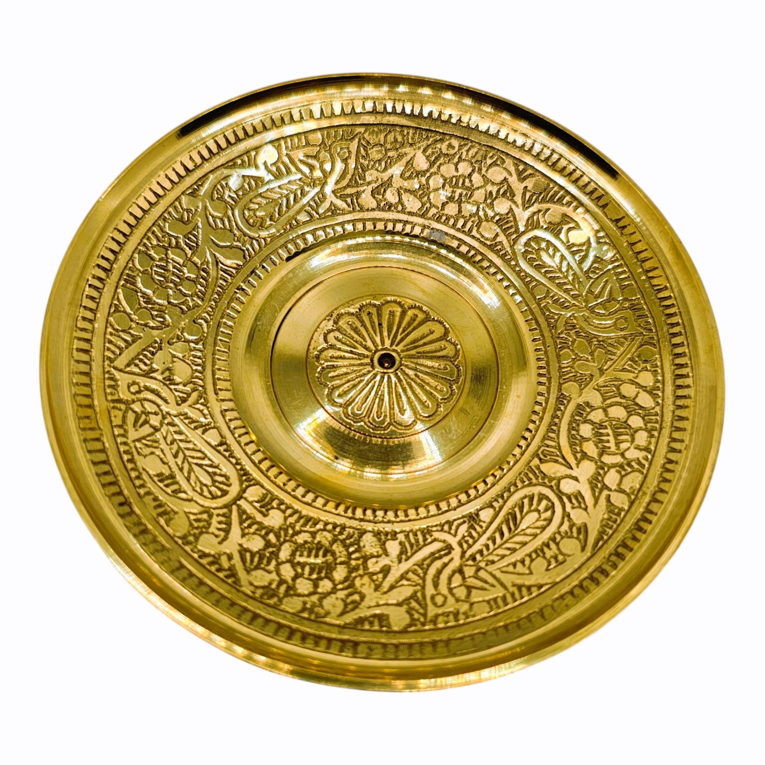 Brass Cup and Saucer Set