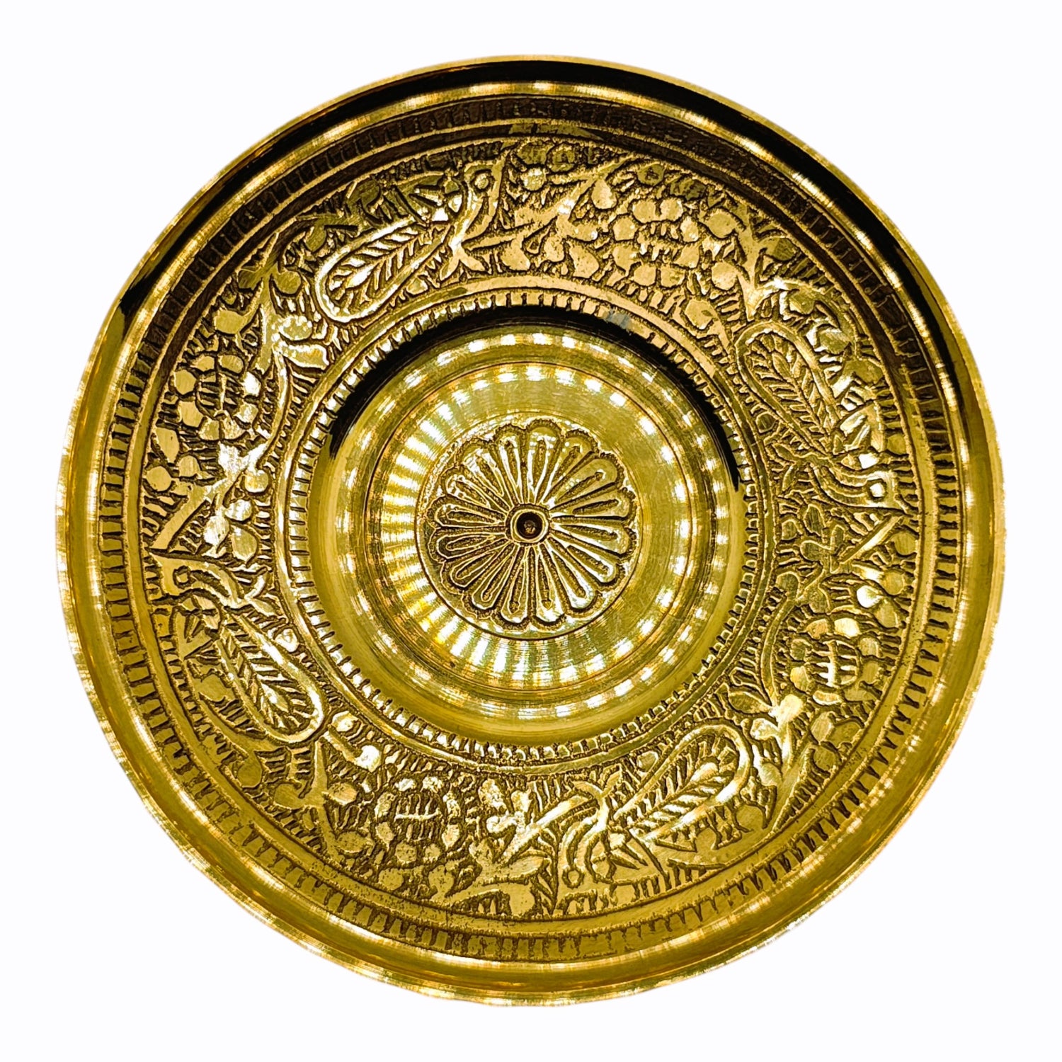 Brass Cup and Saucer Set