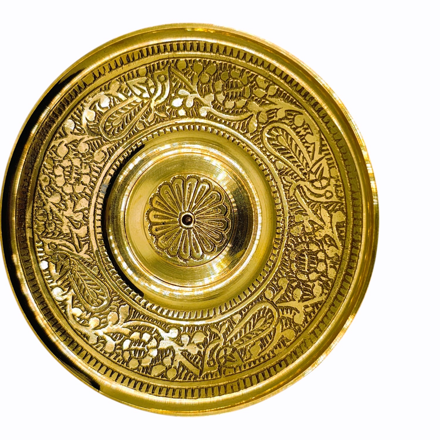 Brass Cup and Saucer Set