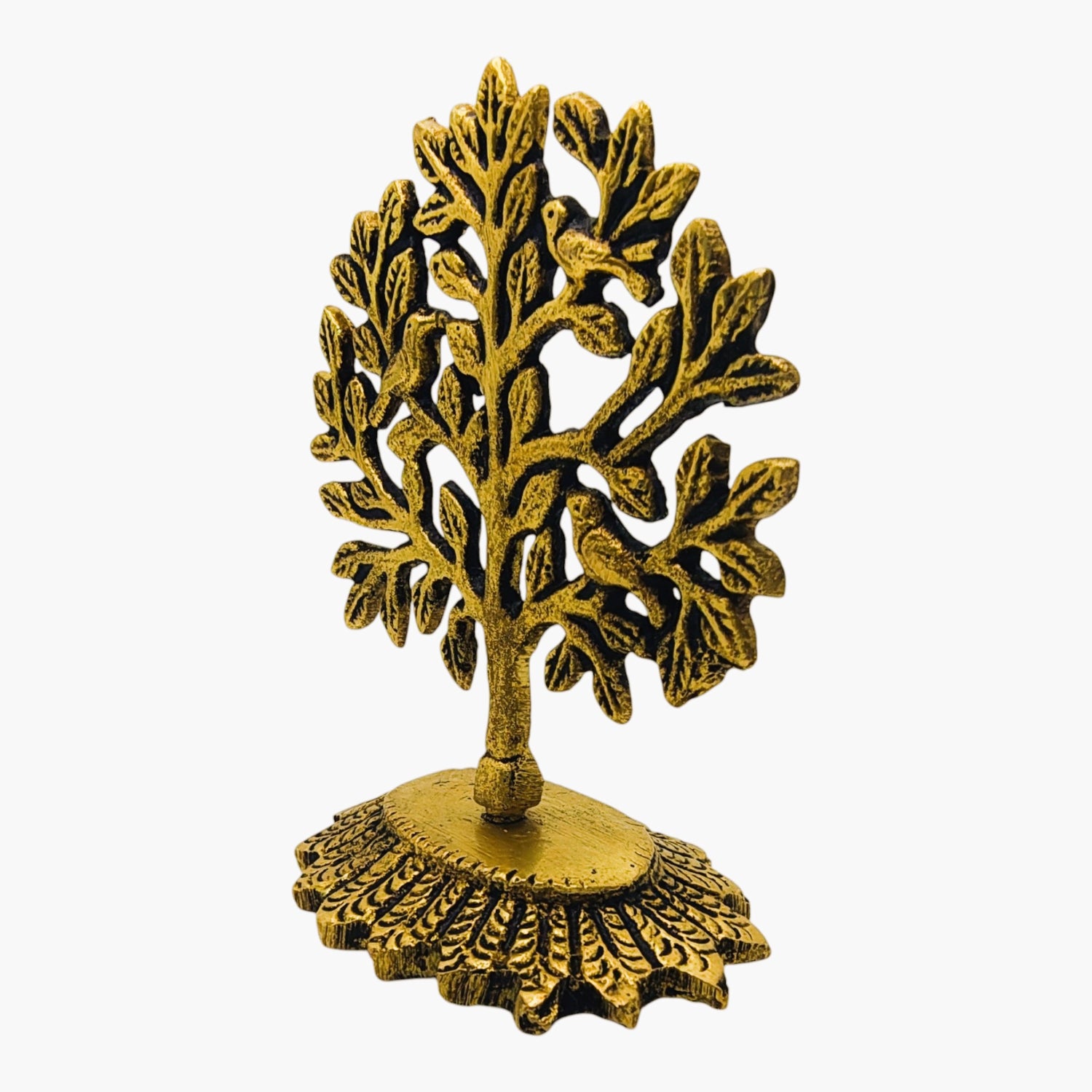 Pure Brass Kalpavriksha karpaga Tree idol with Birds L 2.5X B 2X H 4