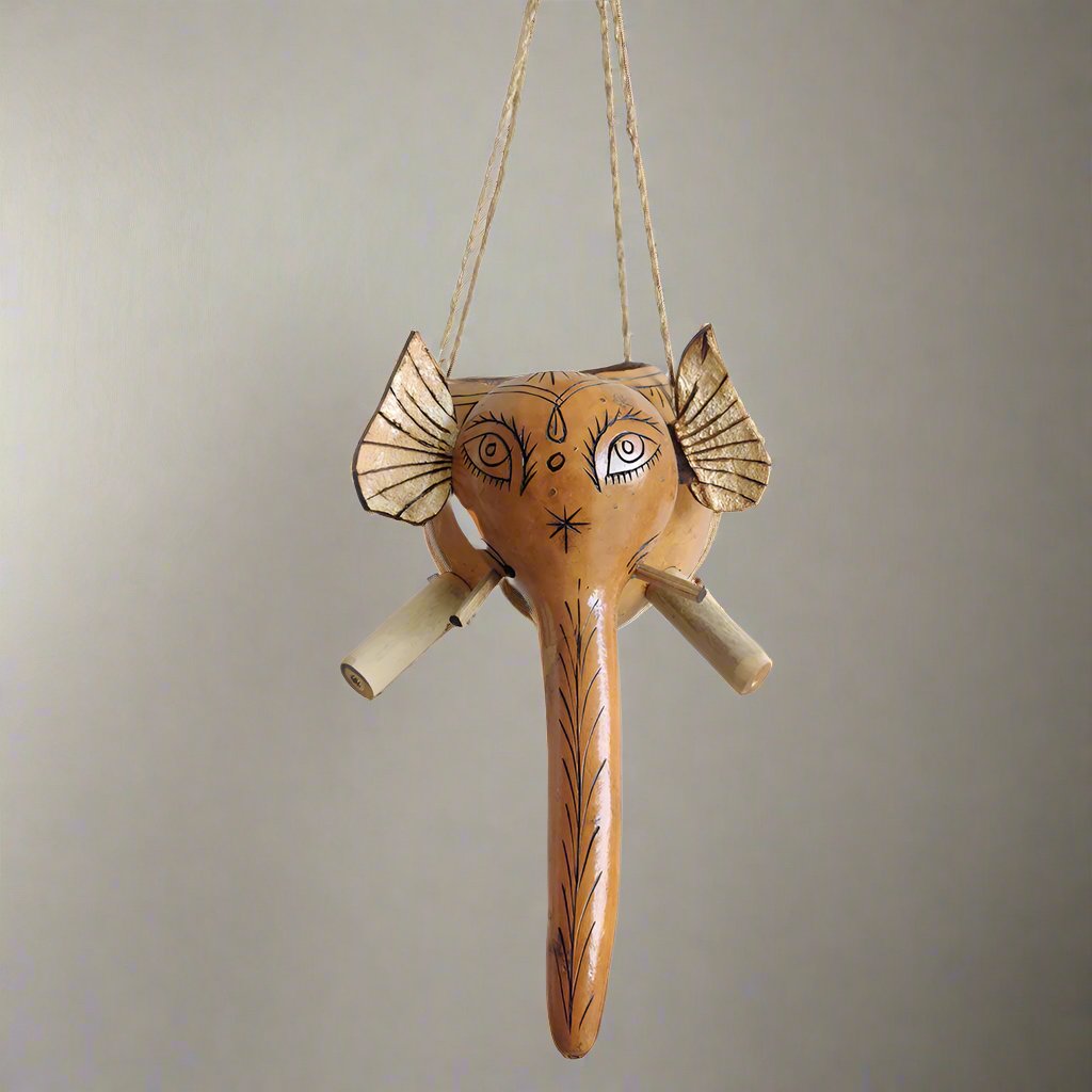 Handcrafted Elephant Hanging Planter