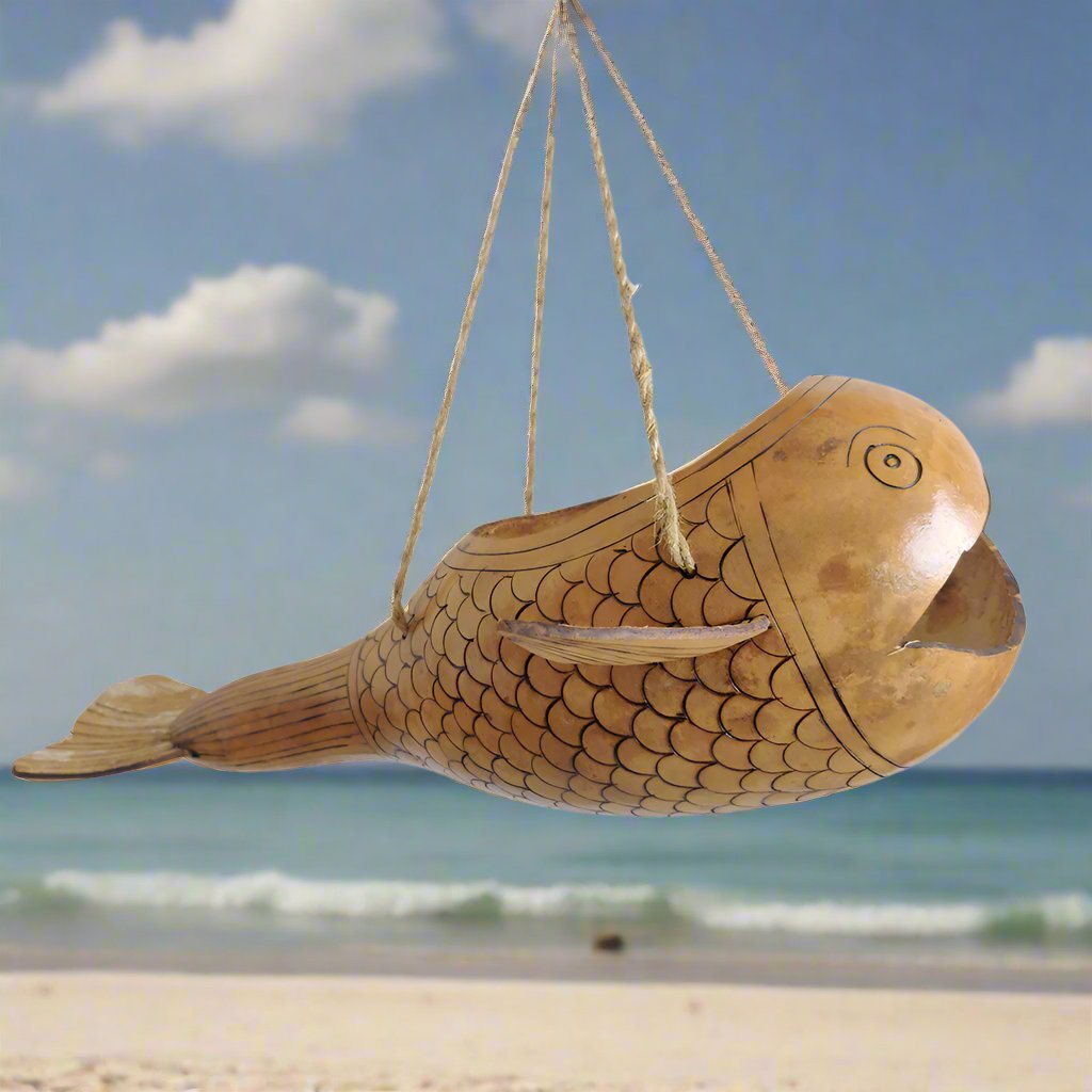 Handcrafted Fish Hanging Planter