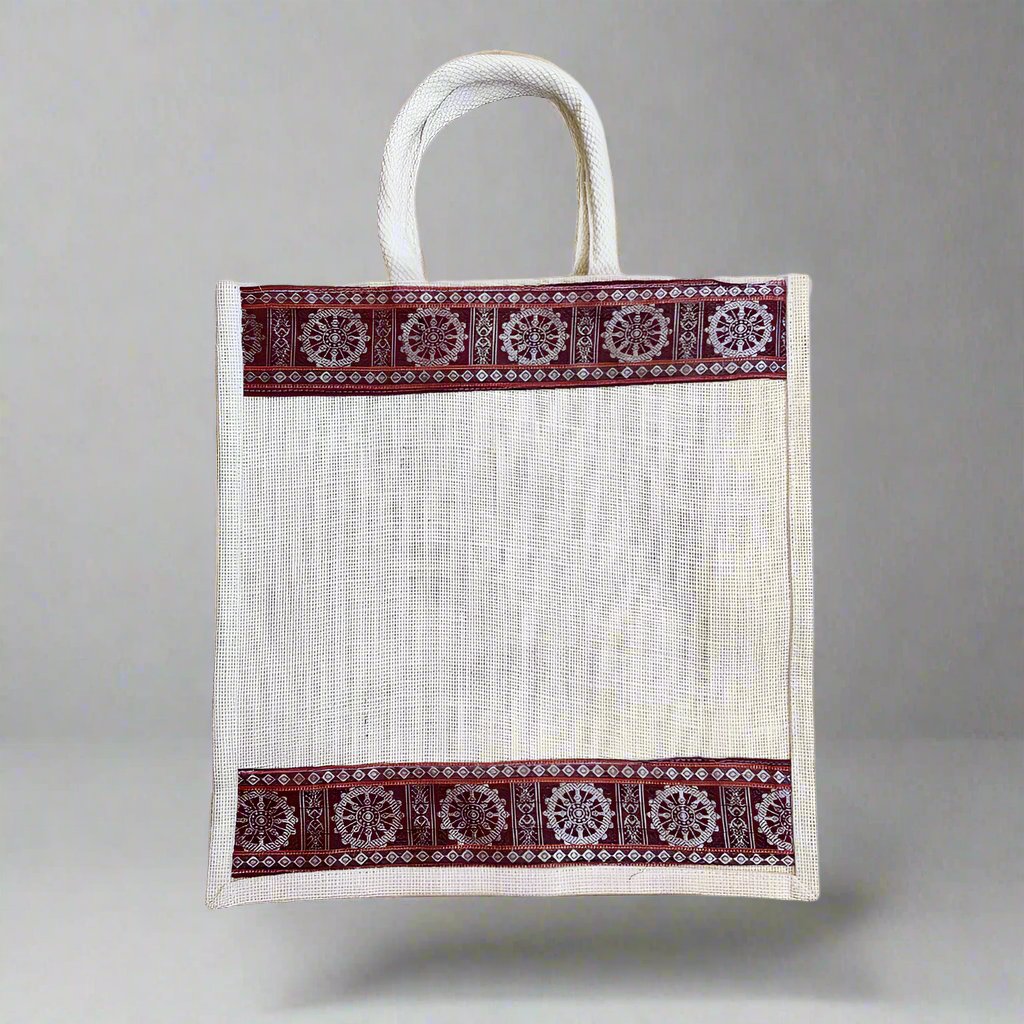 Jute Hand Bag White