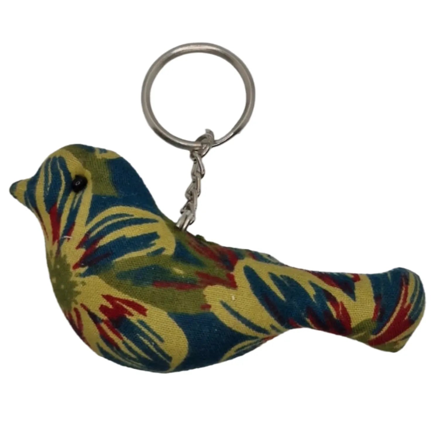 Handcrafted Block Print Fabric Keychains Charm – Set of 6