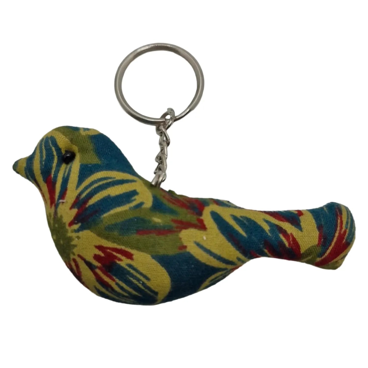 Handcrafted Block Print Fabric Keychains Charm – Set of 6