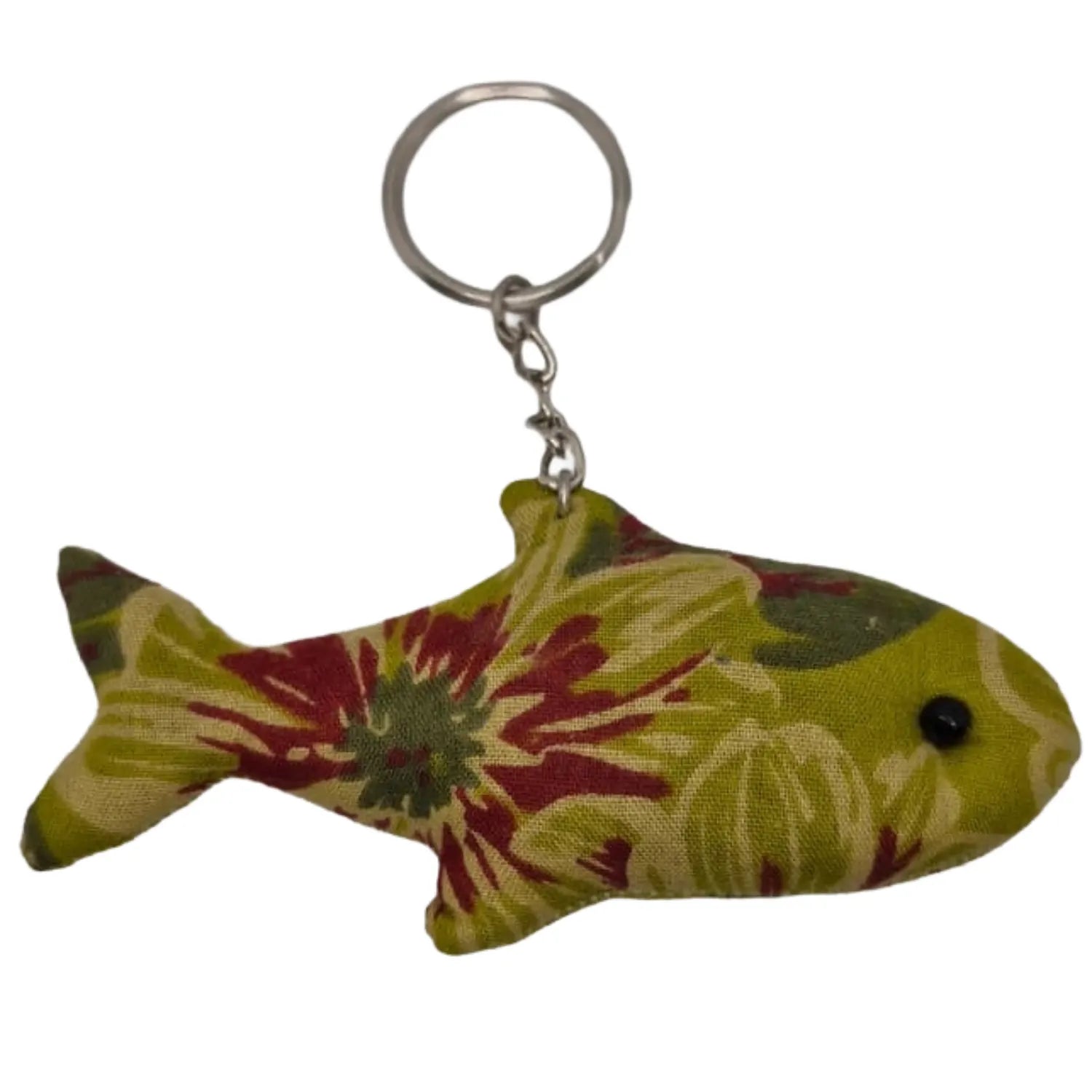 Handcrafted Block Print Fabric Keychains Charm – Set of 7