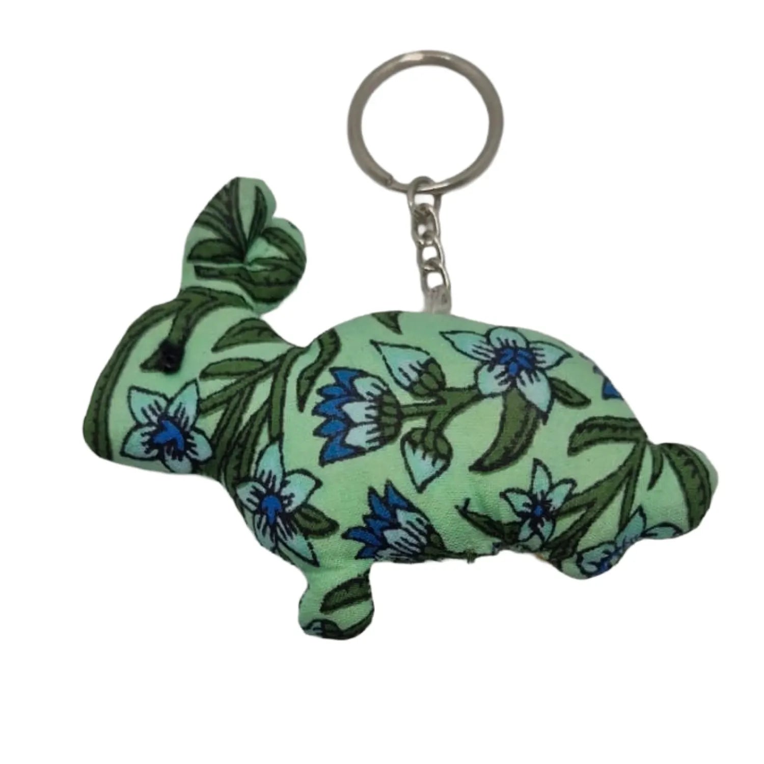 Handcrafted Block Print Fabric Keychains Charm – Set of 7