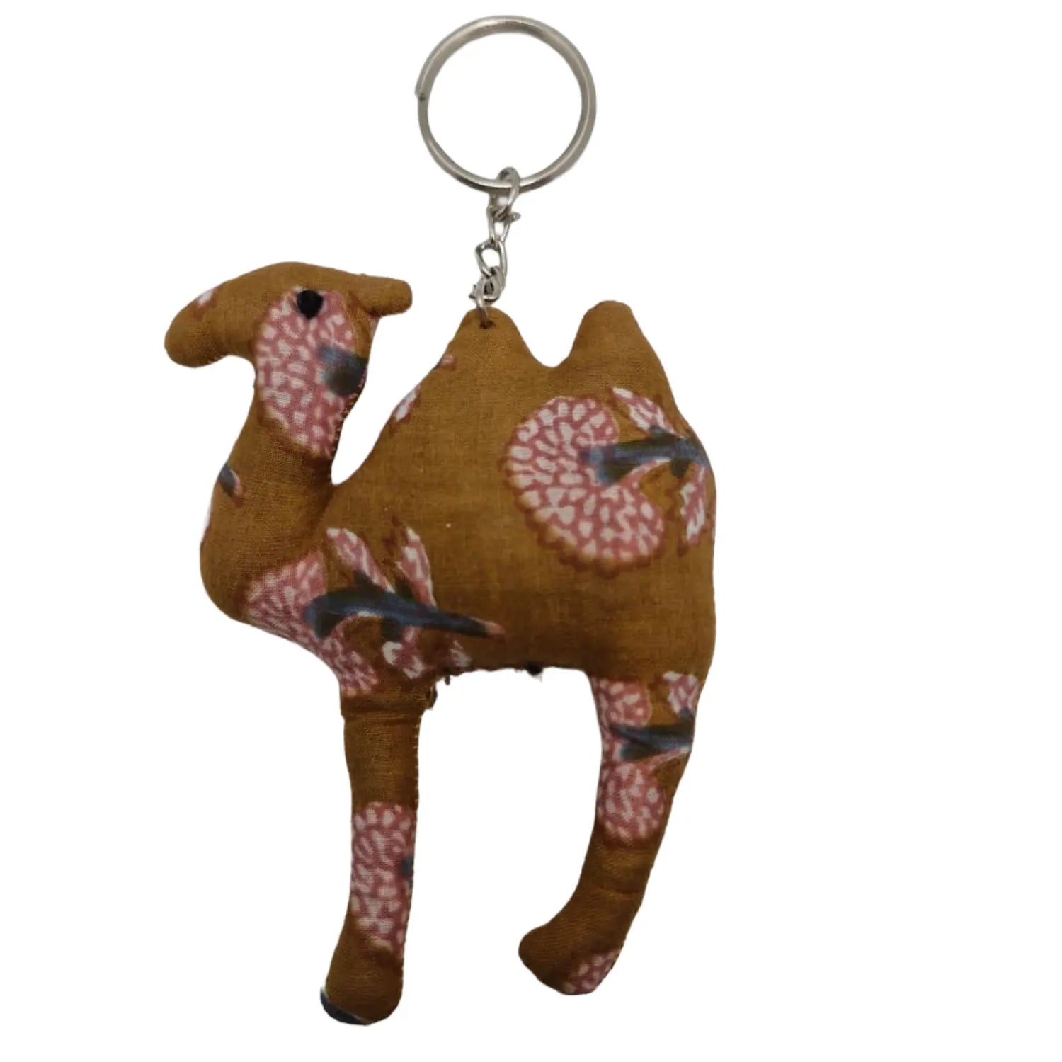 Handcrafted Block Print Fabric Keychains Charm – Set of 7