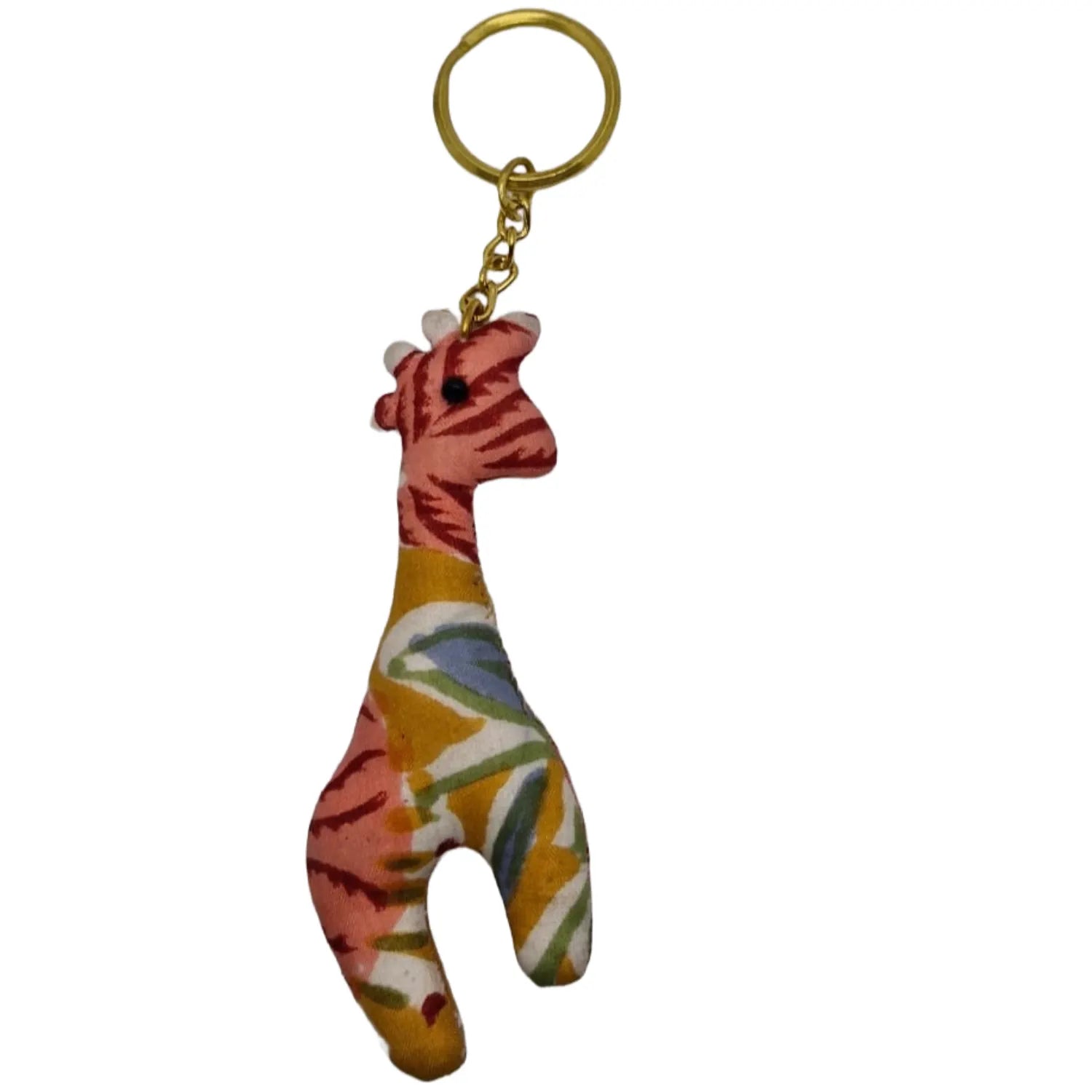 Handcrafted Block Print Fabric Keychains Charm – Set of 7