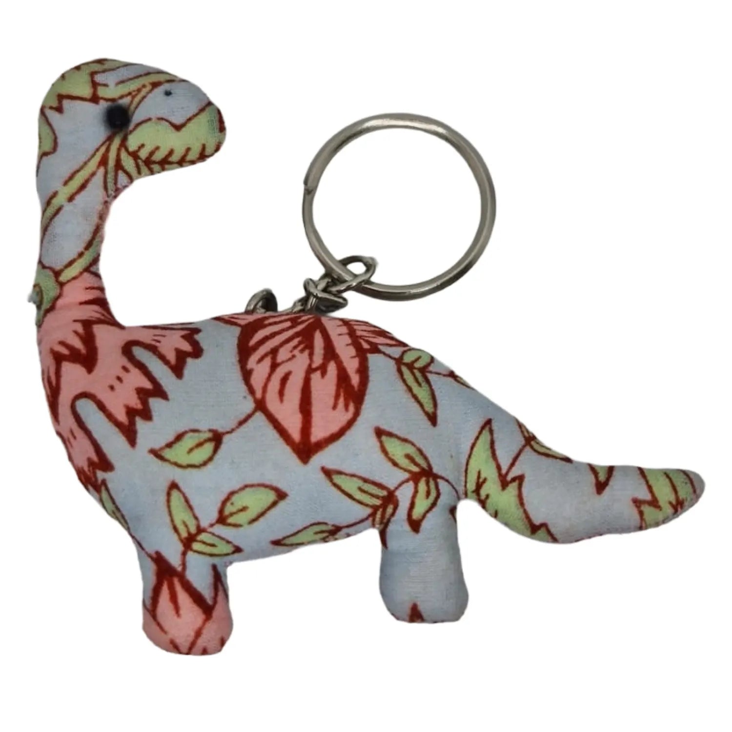 Handcrafted Block Print Fabric Keychains Charm – Set of 6