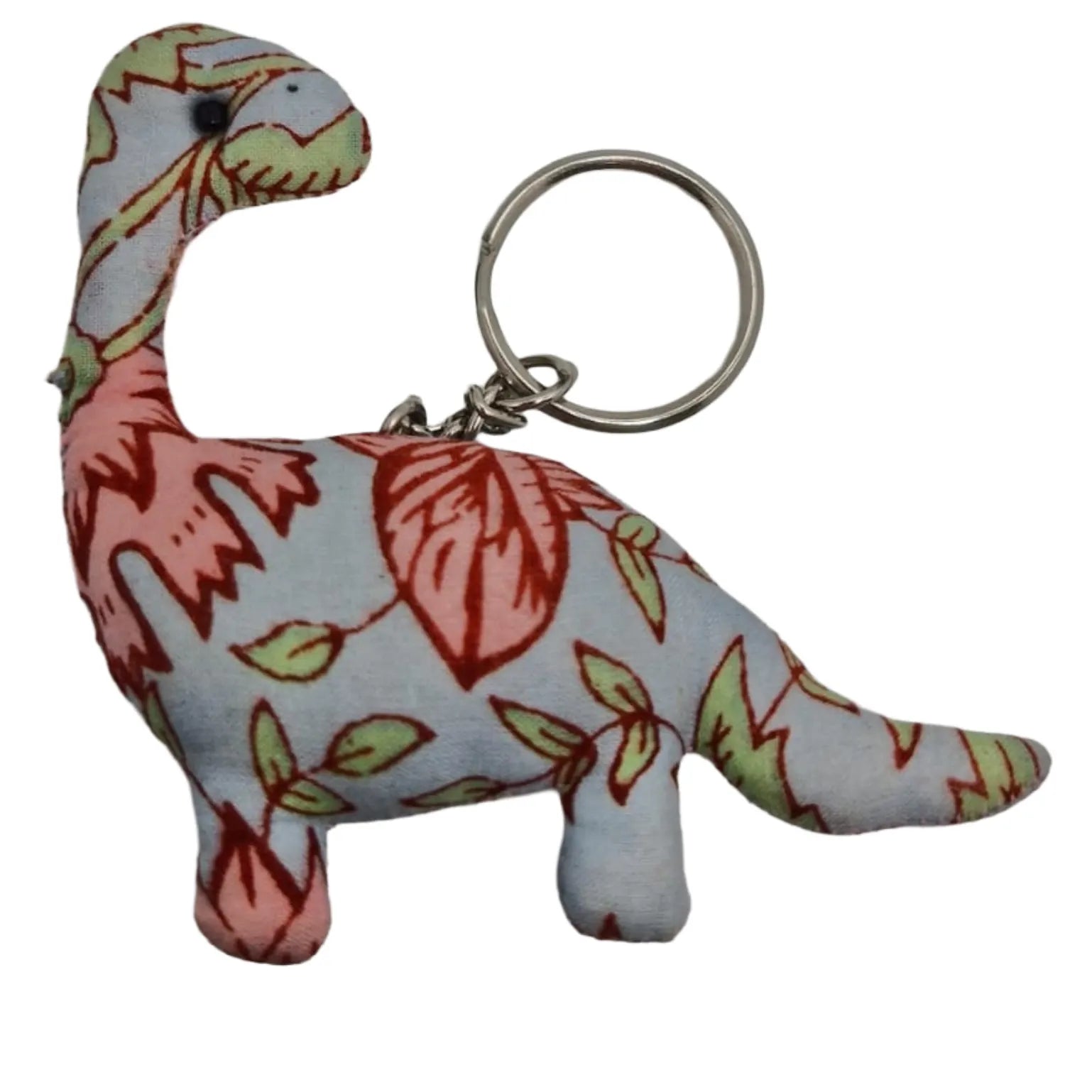 Handcrafted Block Print Fabric Keychains Charm – Set of 6