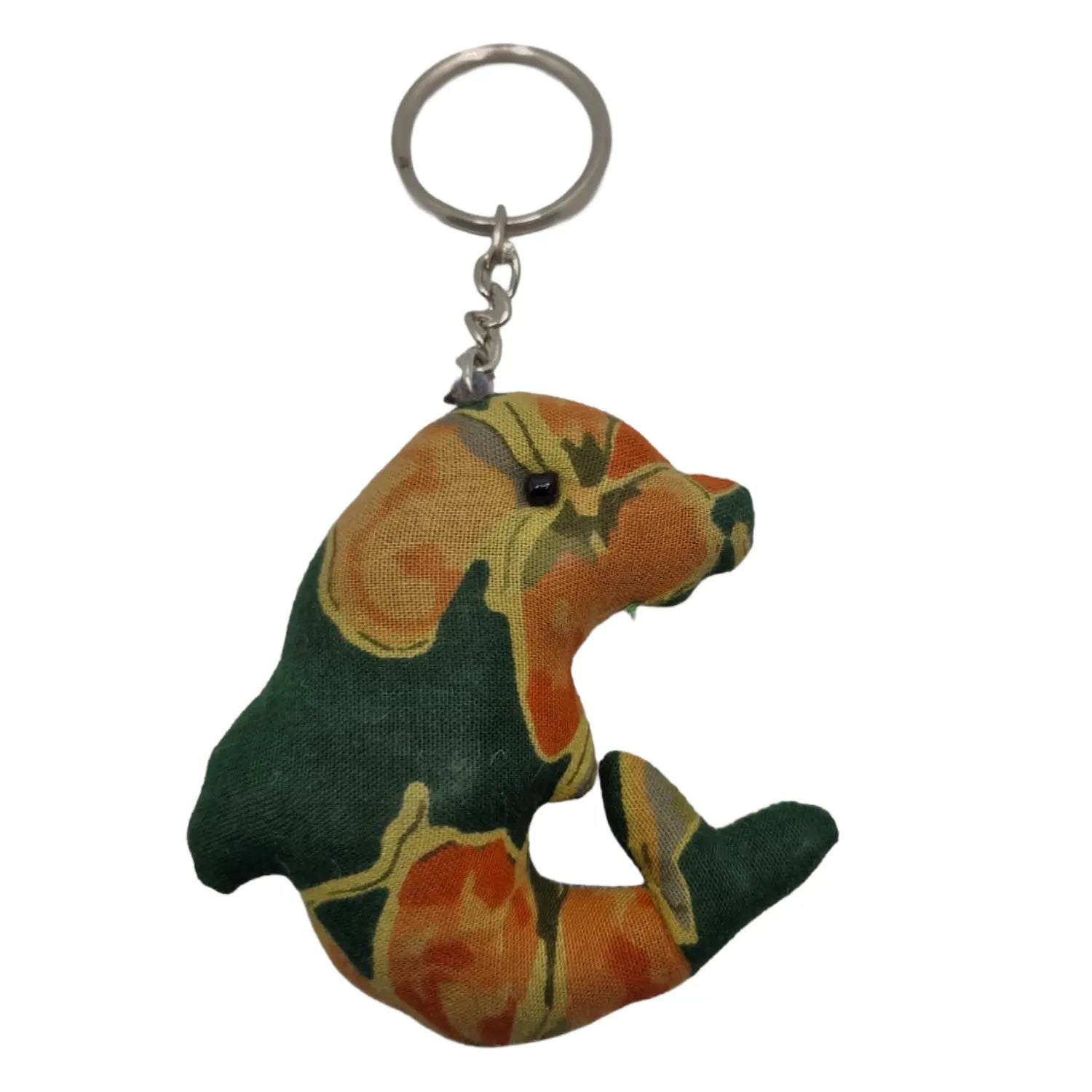 Handcrafted Block Print Fabric Keychains Charm – Set of 6
