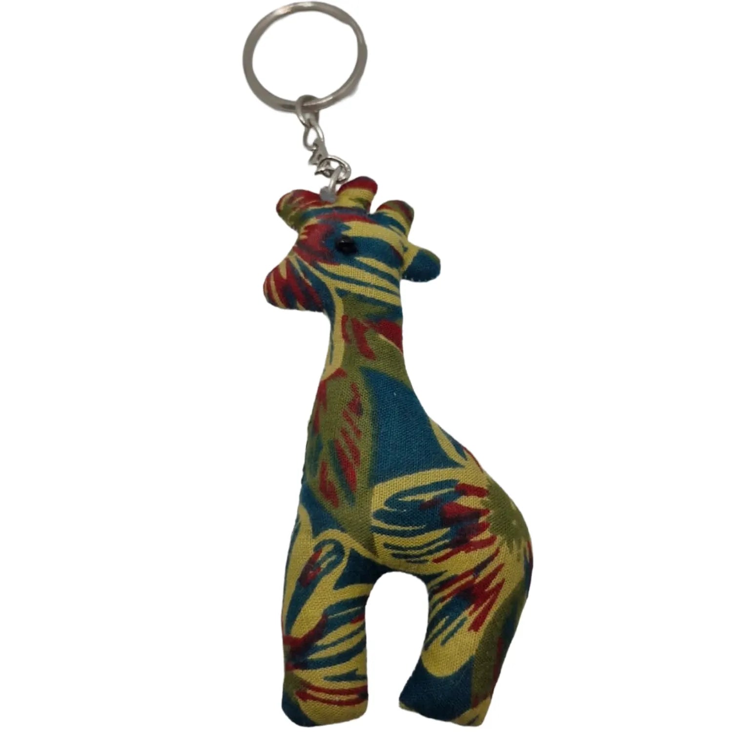 Handcrafted Block Print Fabric Keychains Charm – Set of 6