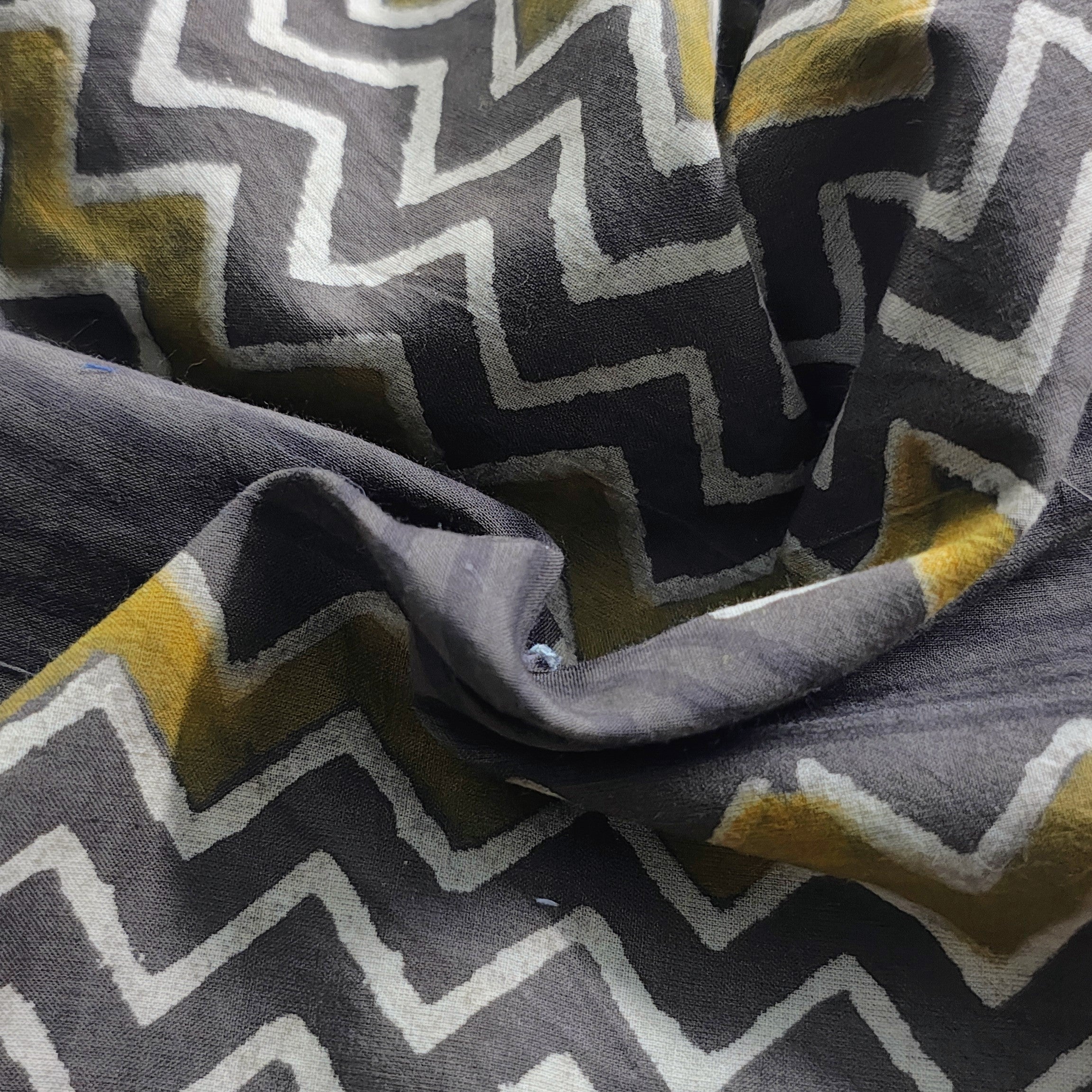 Sanganeri Hand Block Print Cotton Fabric – Brown Floral Print
